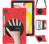 BRAECN Coque robuste pour Samsung Galaxy Tab S6 Lite 10.4 2020 SM-P610 SM-P615 - Rouge