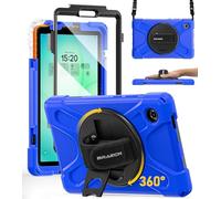 BRAECN Coque Tablette pour Samsung A11 - Galaxy Tab A11 8.7" 2025 Bleu | Coque anti choc, avec protection d’écran, dragonne, bandoulière réglable et support pivotante 360° - robuste, renforcée.