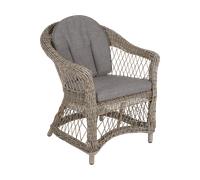 Brafab Fauteuil Kamomill avec coussin d'assise et de dossier Beige-sable