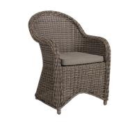 Brafab Fauteuil Paulina avec coussin d'assise Rustique-beige