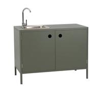 Brafab Meuble bas d’extérieur Kelia avec évier Nordic green. 121x90x64