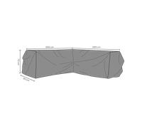 Brafab Protection de meuble Brafab canapé d’angle Noir 260 cm