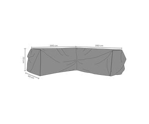Brafab Protection de meuble Brafab canapé d’angle Noir 260 cm