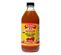 Bragg Organic Apple Cider Vinegar Cranberry Apple with the “Mother” - Vinaigre de Cidre de Pomme Bio avec Cranberry, Jus de Pomme et Miel, Cru, Non Filtré et Non Pasteurisé, 473 ml