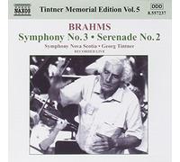 Brahms, J. - Tintner memorial édition.vol.5 brahms: symphony no. 3 / serenade no. 2 (tintner