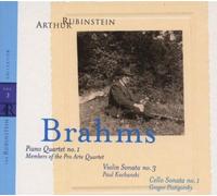 Arthur Rubinstein - Collection Rubinstein, Vol. 3 / BRAHMS : Quatuor avec piano n°1 op. 25 ; Sonate pour violon et piano n° 3 op. 108 ; Sonate pour violoncelle et piano n° 1 op. 38