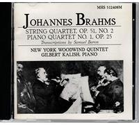 Brahms: String Quartet; Piano Quartet (Transcriptions) / New York Woodwind Quintet - Gilbert Kalish, Piano