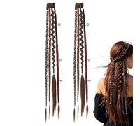 Braid Hair Extension | 20-Inch Boho Clip-in Long Synthetic 1-Pair Natural