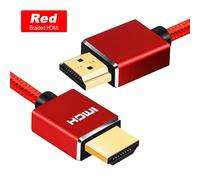 braid red 10m Shuliancable-Câble HDMI Haute Vitesse Plaqué Or pour TV HD, XBOX, PS4, Ordinateur, Vidéo, 1.4 P, 3D ""Nipseyteko