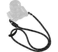 Braided Adjustable Shoulder Strap with O-Ring and Leather Pad for DSLR or Mirrorless Camera, Black