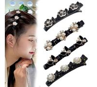 Braided Hair Clips - Sparkling Crystal Stone Braided Hair Clips (#3)