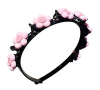 Braided Headband with Clips for Girls, Fashion Hair Accessory | Durable acrylic headband with secure mini clips, designed for daily wear and school F