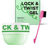 Braiding Gel,Twist And Lock Gel,African Braid Gel,Twist Afro Hair Gel,Anti-Frizz Styling Gel With Brush,200 G (Green)
