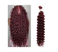 Braiding hair， Extensions de cheveux naturels à tresser, 100 g, Deep Wave, style bohème,Human hair braiding hair(22 inch)