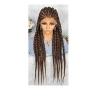 Braids Full Lace Wig 36 Inches Long Box Braided Synthetic Wigs for Black Women's Daily Use(1B30)