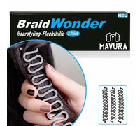 BraidWonder Tresses miraculeuses Aide à la coiffure Aide à la coiffure, Braider Aide à la tresse Outil pour tresser les cheveux Chignon Coiffure [Set de 3 pièces]