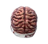 Brain Beanie Hat - Realistic 3d Brain, Latex Comedy Skull Headwear, Realistic Costume Accessory Photo Prop Attention Grabbing For Birthday Comedy Stage Festival Performance Adults Men Haunted House