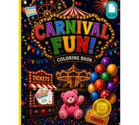 Brain Bloom Bunch brand Carnival Fun! Coloring Book FUN SIZED: 100 Coloring Pages | Classic 2-sided printing style