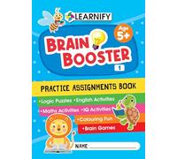 Brain Booster-1 Practice Assignments Book | Logic Puzzles, English Activities, Maths Activities, IQ Activities, Brain Games