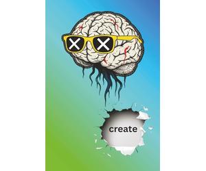 Brain Create Sketchbook: Electric Blue & Green Graffiti Art Pad | 6x9 Inch, 110 Blank Pages: Unlined Drawing Notebook for Boys, Urban Sketching, and Creative Doodling | Cool Grunge Aesthetic