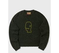 Brain Dead LOGOHEAD ALPACA CREWNECK SWEATER men Pullovers green taille: M