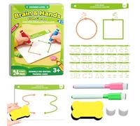 Brain Development Card Game - Educational Logic Learning Toy | 20 Pieces Br- Training Range Cards for Hand Coordination, Left and Right Brain Development, Critical Thinking, Kids and Adults