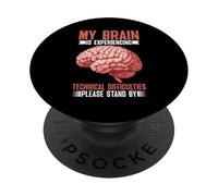 Brain Experiencing Tech Issues Please Stand by PopSockets PopGrip Adhésif