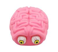 Brain Eye Ball - Squishy Squeeze Brains Stress Ball Toy, Novelty Scary Brain Shape Pop Out Eye Toy for Stress Relief, Funny Squishy Sensory for Teenagers Adults Halloween Party Gag Gift
