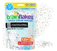 Brain Flakes Lot de 120 pochettes refermables Blanc