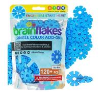 Brain Flakes Lot de 120 pochettes refermables Bleu ciel