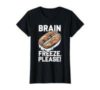 Brain Freeze Please Funny Ice Coffee Cold Brew T-Shirt Graphique avec Valeur, Femme, Noir, M