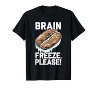Brain Freeze Please Funny Ice Coffee Cold Brew T-Shirt Graphique avec Valeur, Homme, Noir, L