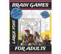 Brain Games for Adults: 200 Puzzles to Boost Memory, Focus & Relaxation | Large Print Activities for Stress-Free Fun