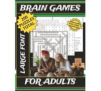 Brain Games for Adults: 200 Puzzles to Boost Memory, Focus & Relaxation | Large Print Activities for Stress-Free Fun