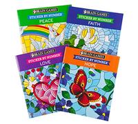 Brain Games Lot de 4 livrets - Inspiration d'autocollants par numéros