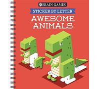 Brain Games - Sticker By Letter: Awesome Animals (Sticker Puzzles - Kids Activity Book)