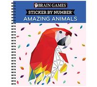 Brain Games - Sticker By Number: Amazing Animals (13 Images To Sticker)
