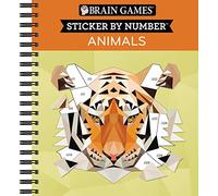 Brain Games - Sticker by Number: Animals - 2 Books in 1 (42 Images to Sticker)