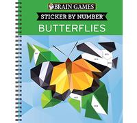 Brain Games - Sticker by Number: Butterflies (28 Images to Sticker)