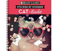 Brain Games - Sticker by Number: Cat-Itude (25 Images to Sticker)