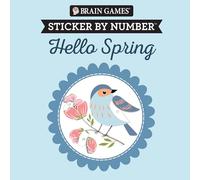 Brain Games - Sticker by Number Compact Edition: Hello Spring | 7x7 Inches | Easter Basket Filler, Travel Size Activity Book for Adults & Kids 7+