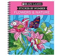 Brain Games - Sticker by Number: Flowers & Nature (28 Images to Sticker)