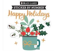 Brain Games - Sticker by Number: Happy Holidays (Christmas - Stocking Stuffer)