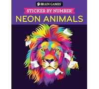Brain Games – Autocollants par numéro : Animaux néon – 28 images