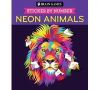 Brain Games – Autocollants par numéro : Animaux néon – 28 images