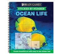 Brain Games - Sticker by Number: Ocean Life (Easy - Square Stickers): Create Beautiful Art with Easy to Use Sticker Fun!