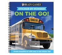 Brain Games - Sticker by Number: On the Go (Easy - Square Stickers): Create Beautiful Art with Easy to Use Sticker Fun!
