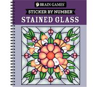 Brain Games - Sticker by Number: Stained Glass (28 Images to Sticker)