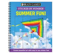 Brain Games - Sticker by Number: Summer Fun! (Easy - Square Stickers): Create Beautiful Art with Easy to Use Sticker Fun!