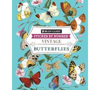 Brain Games - Sticker by Number - Vintage: Butterflies (28 Images to Sticker)